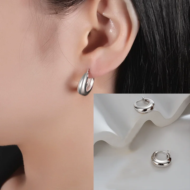 Women's Irregular Shape 925 Sterling Silver Earrings, Personalized