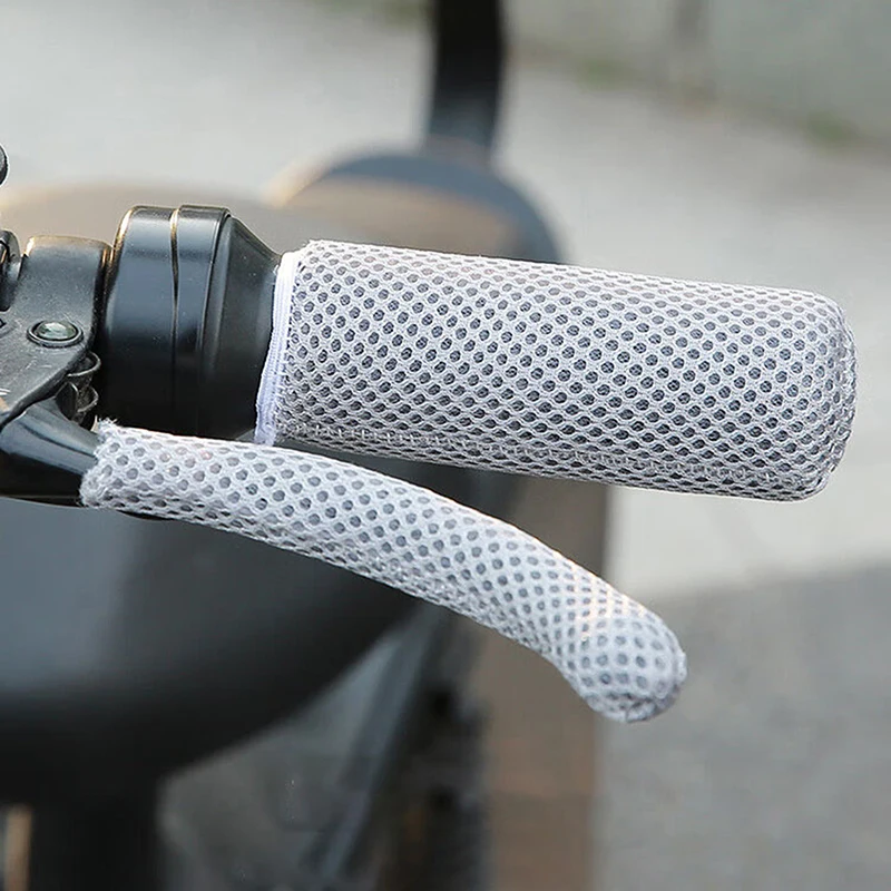 2 Pairs Breathable Handlebar Covers For Motorcycle Bike Universal Summer Sweatproof Anti Slip Brake Clutch Lever Soft Cover - Image 5