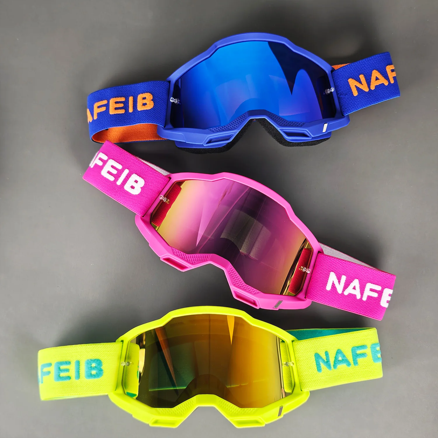 

NAFEIB Men's HD Lens Motocross Sunglasses Motorcycle Eyeglasses for MX Racing and Dirt Bike Riding Moto Helmet Accessories