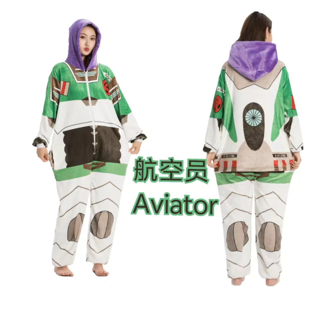 

Anime Adult Astronaut Cosplay Halloween Costumes Aviator Onesies Nightgown Xmas Carnival Funny Pajamas Kigurumi