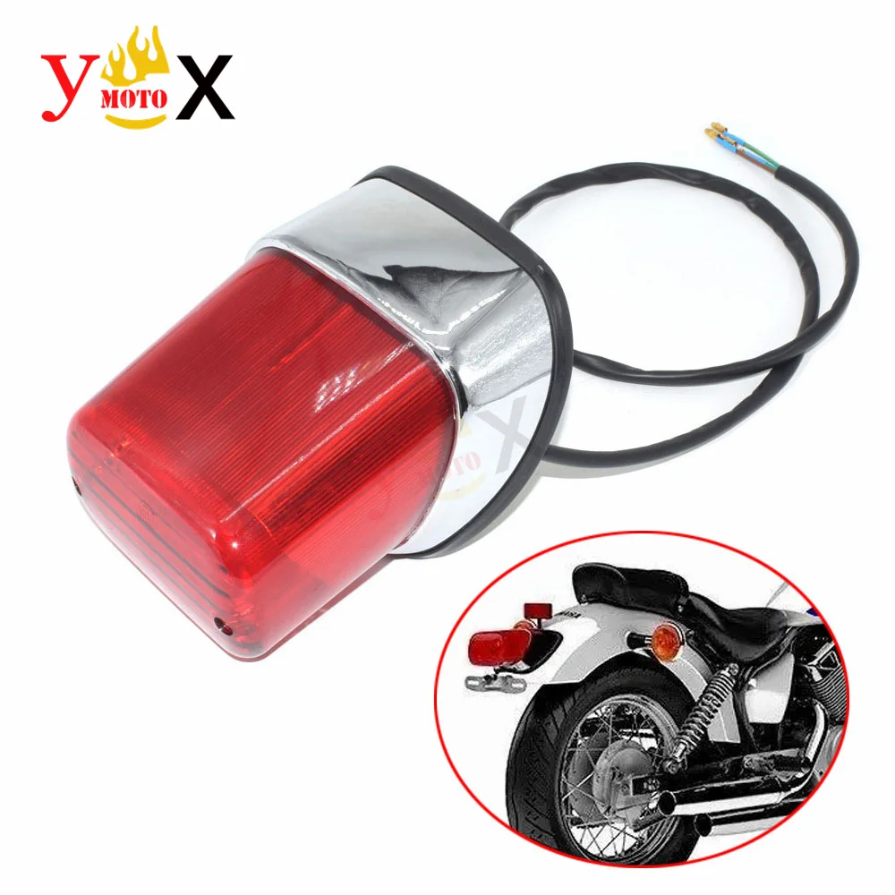 Motocicleta freio traseiro Tail Light, Stop Indicator para Yamaha Virago XV250 e XV400, XV 250/400