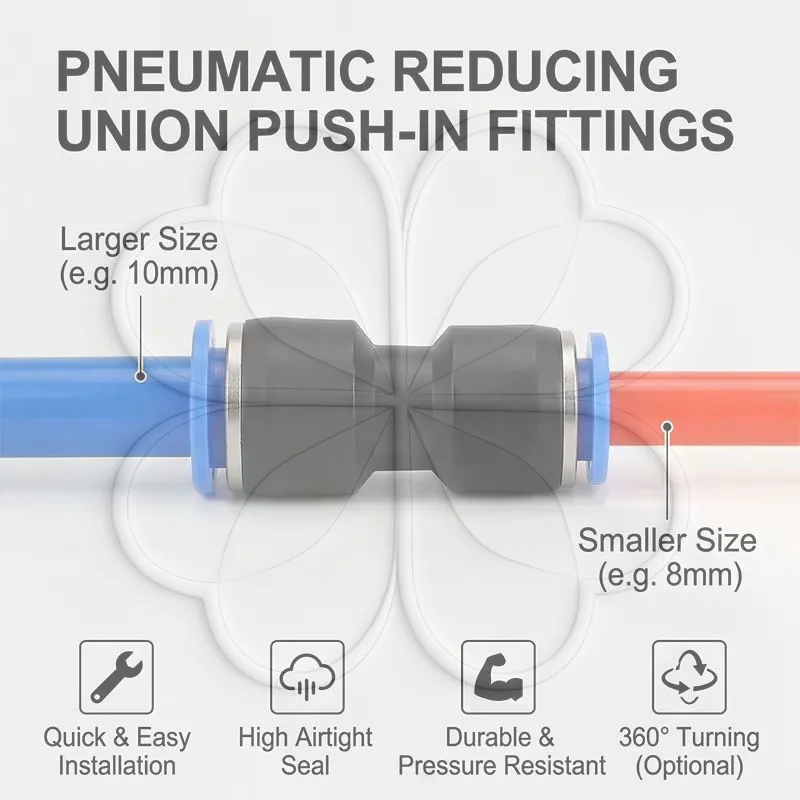 10Pcs Pneumatic Quick Connector PU PG 4-16mm Push In Air Hose Fitting Plug for Compressed Air Tube Connection