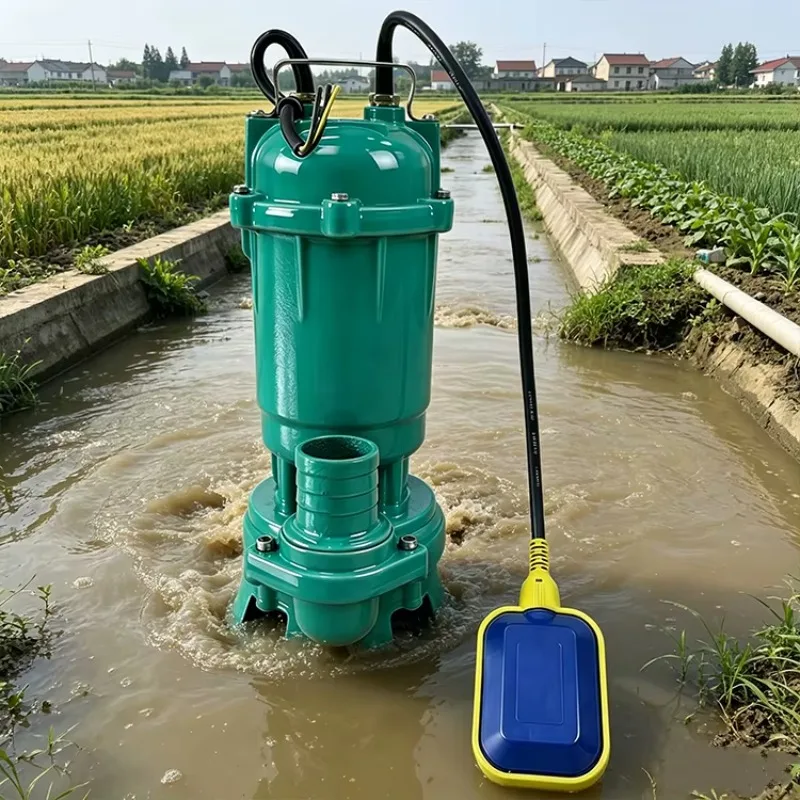 WQD6-12-0.6 High Head Submersible Waste Pump 12m Lift Dirty Water Pump for Agriculture