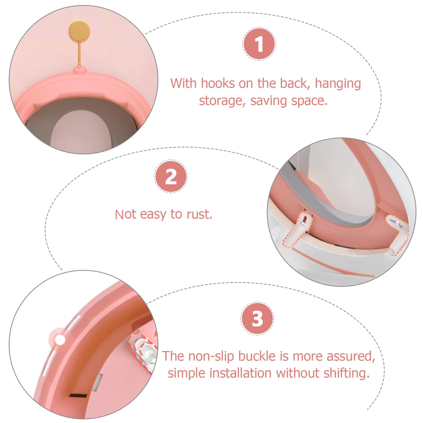 

Baby Potty Training Seat Pu Toilet Seat Cushion For Toddler Kids Non-Slip Buckle Easy Clean Universal Fit Toilet Trainer Ring