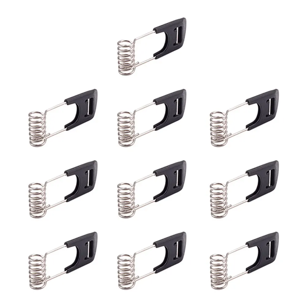 

10pcs Black Spring Clips For Lights Plastic Metal Lamp Fixing Clips Outdoor String Light Holder Decor Ceiling Fastener