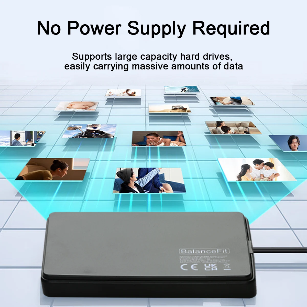 Caja HDD SSD de 2,5 pulgadas, 5Gbps SATA a USB3.0/USB 3,1, compatible con carcasa de HDD externa móvil de 6Gbps, caja de almacenamiento para PC y portátil