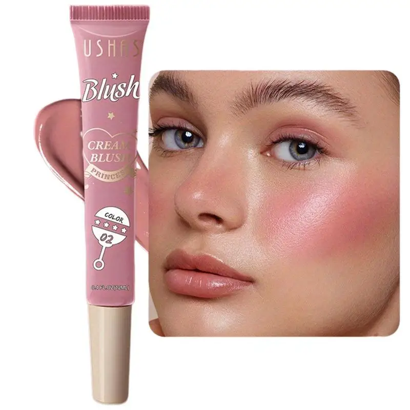 Face Liquid Blusher Cream Cheek Eye Tint Peach Blusher Makeup Velvet Matte Blusher Cheek Blusher Lip Cheek Eye Multi-use Stick