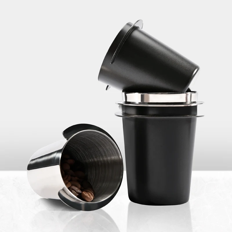 Coffee Dosing Cup 51/58mm Coffee Bean Measuring Cups 304 Stainless Steel Replacement Cafe Barista Tool for Espresso Machine