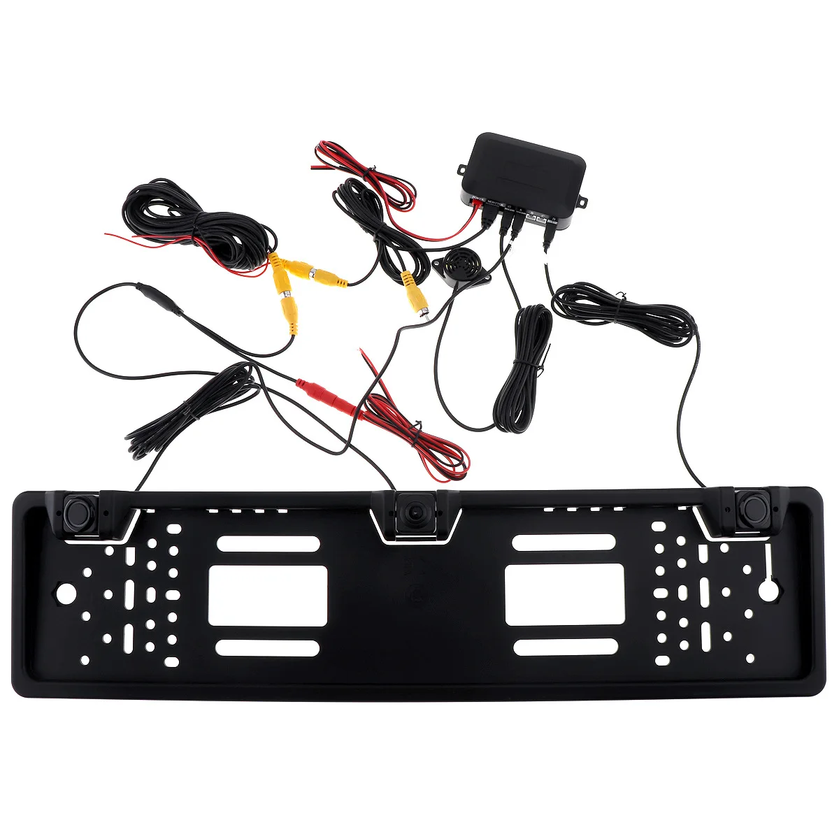 European License Plate Frame Backup Camera Rear View Camera with Reversing Radar System Parking Sensor