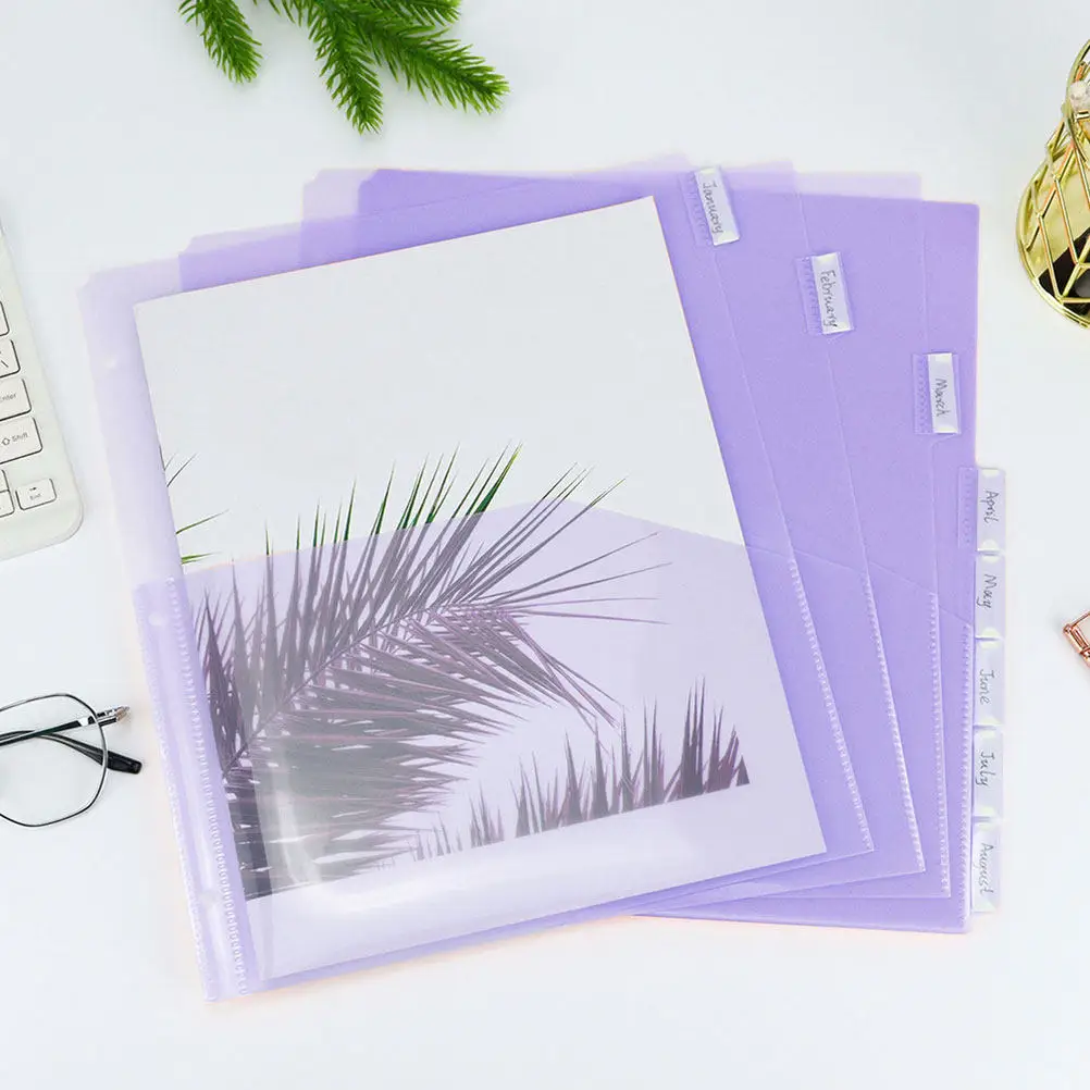 2-sets-a4-binder-dividers-3-hole-plastic-pocket-inserts-for-organizing-photos-notes-schedules-planner-accessories