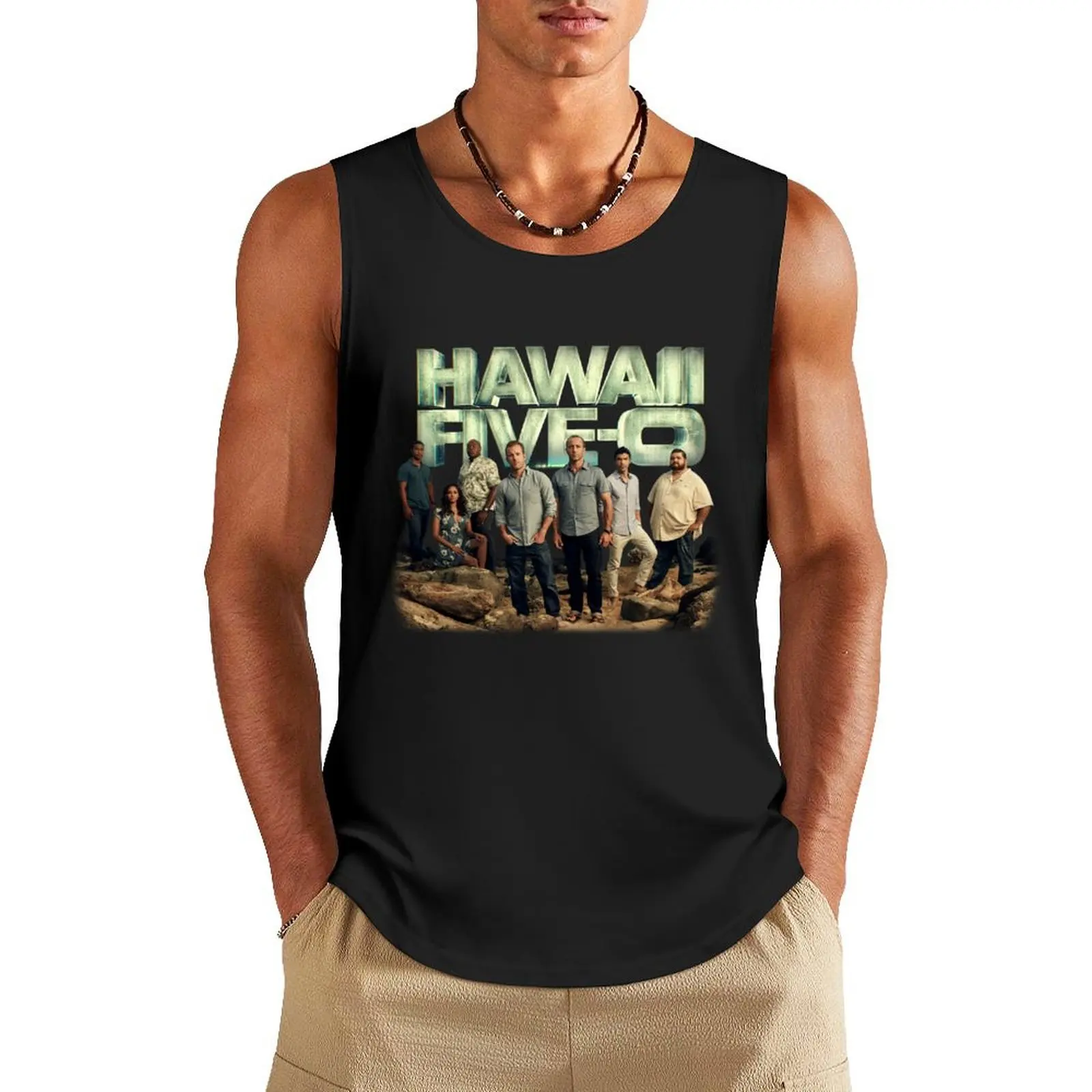 Hawaii Five-O Cast Tank Top cotton t-shirts man Man gym clothes gym shirts bodybuilding t shirt