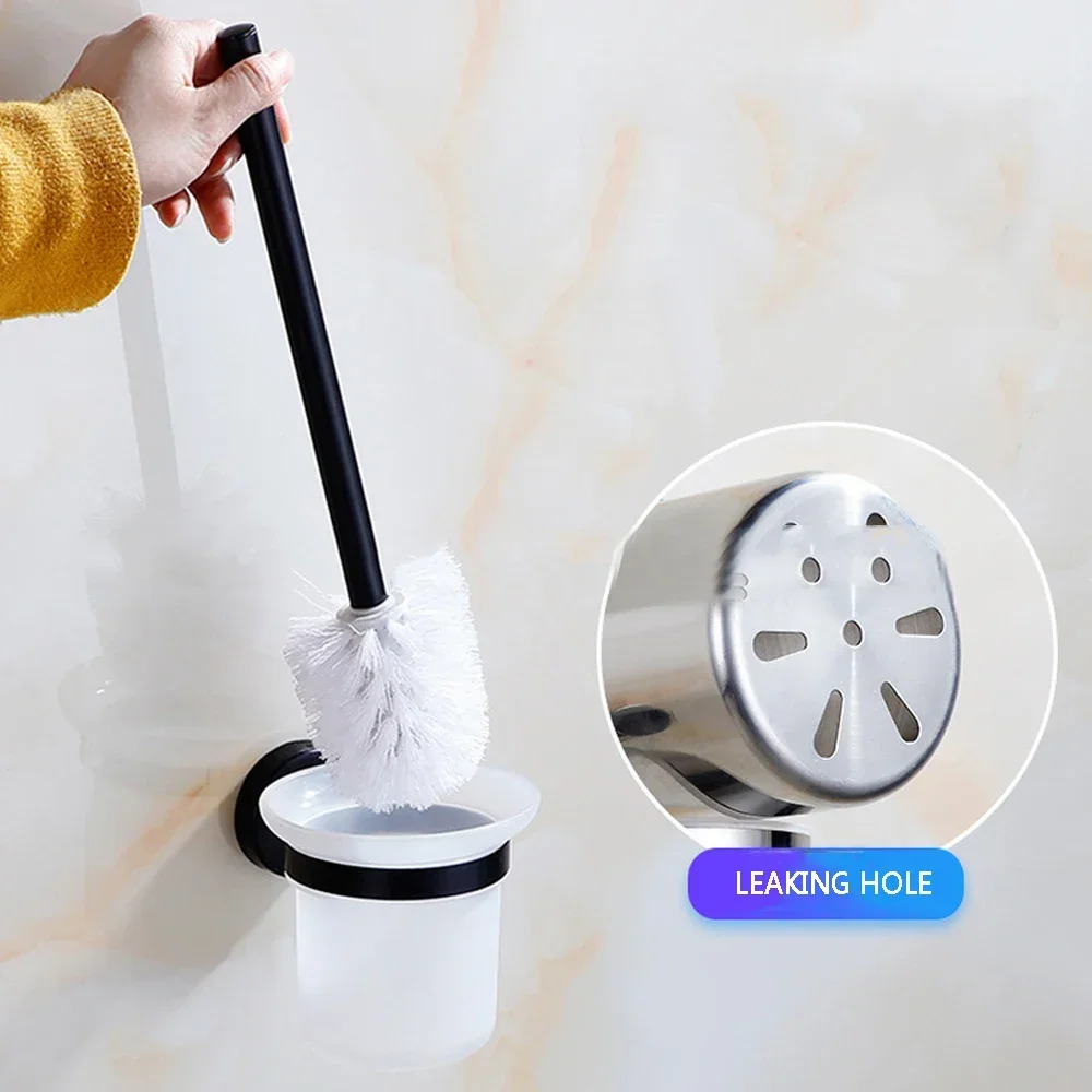 Non Perforated Toilet Brush 304 Stainless Steel Cleaning  Bathroom Sanitary  Toilet  Long Handle Brush Toilet