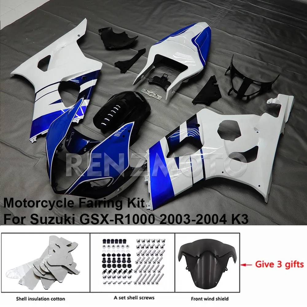 

Motorcycle Set Body Kit Fairing For Suzuki GSX-R1000 2003-2004 K3 K4 GSXR 1000 Plastic Guard Plate Accessories Shell S1003-110a