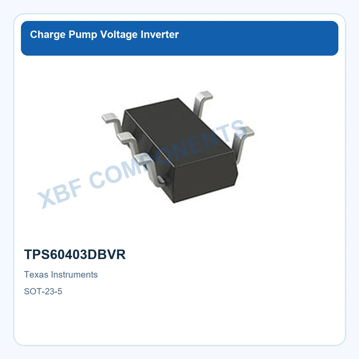 TPS60403DBVR Texas Instruments Charge Pump Voltage Inverter 1.6-5.5 V SOT-23-5