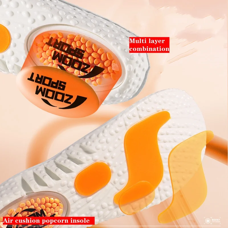 Popcorn Sports Air Cushion Shock-absorbing Insoles For Men Zoom Shock-absorbing Sweat-absorbing Deodorizing Insoles For Women