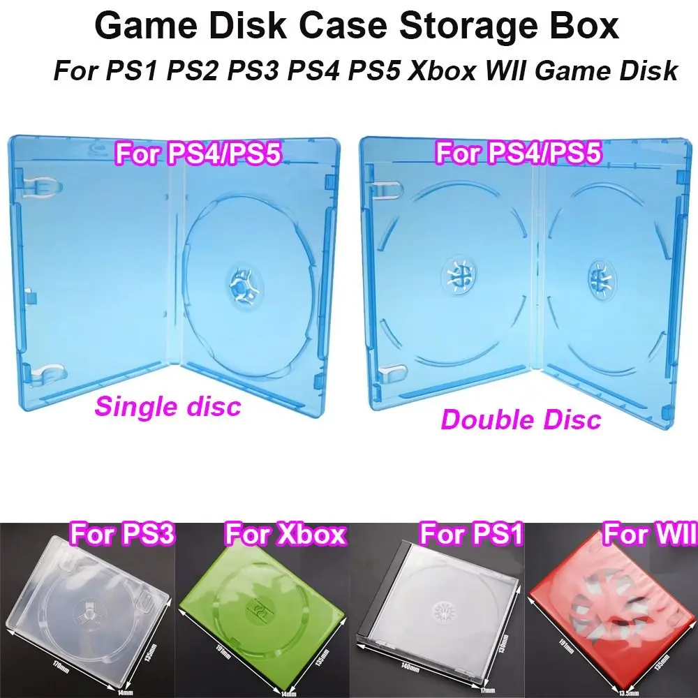 1pcs Plastic CD Game Cover Protective Design Replacement Accessory Game Disk Holder for PS1 PS2 PS3 PS4 PS5 Xbox WII