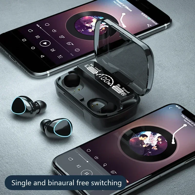 5.3 Earphones Bluetooth 3000Mah Charger Box LED Display Fone Bluetooth Headphones TWS NEW M10 Wireless with Mic Earbuds Headset