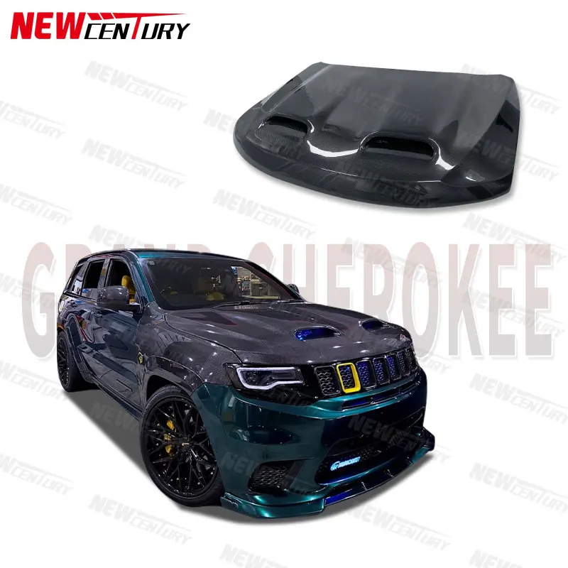 

Grand Cherokee Carbon Fiber Hood For 2013-2023 Jeep Grand Cherokee Modified Double Hole Carbon Fiber Hood