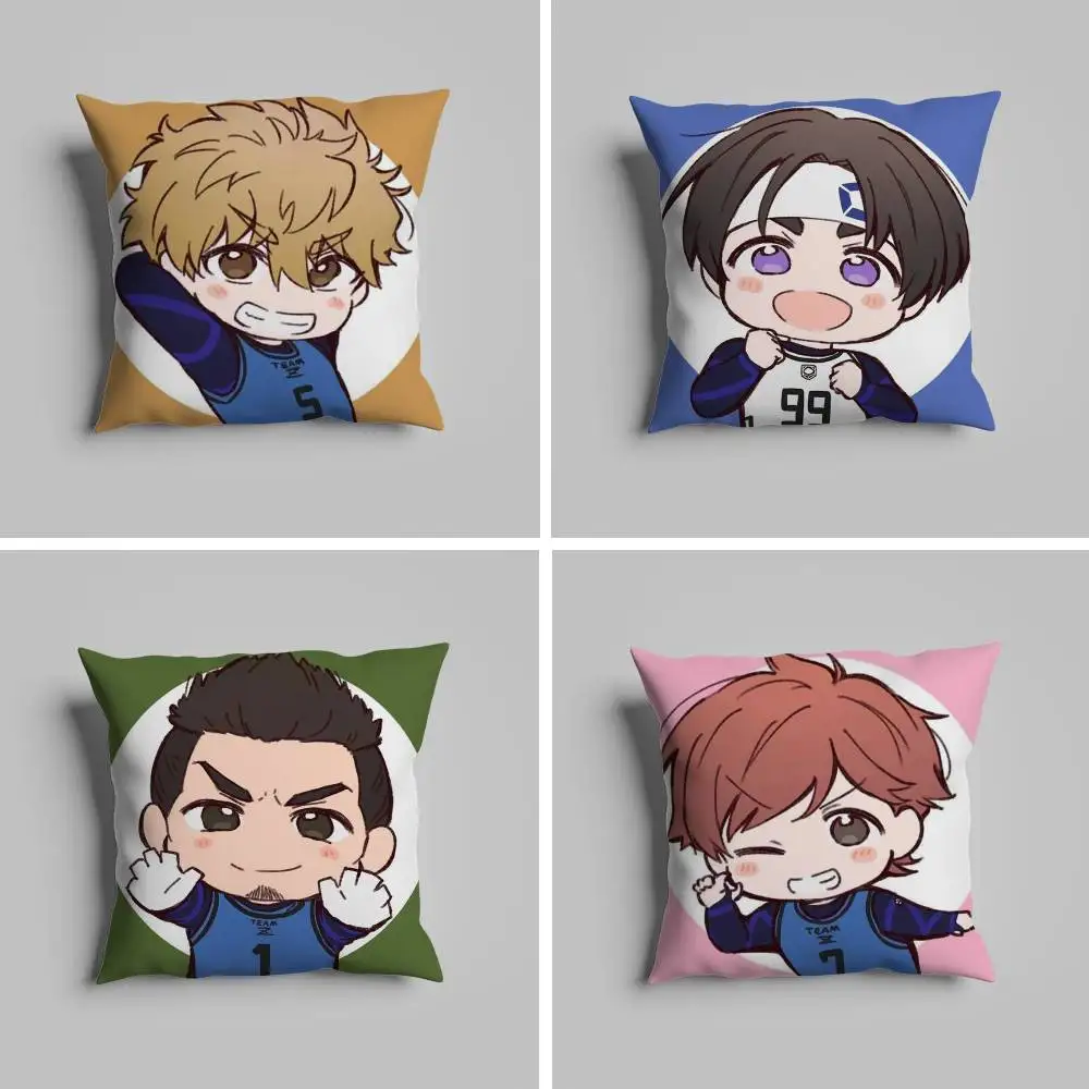 

Cute B-Blue Lock Pillow Case Pillowcase For Car Pillows 60x60 Cushions Luxury Double Sided Cover Home And Decoration Sofa 30x3