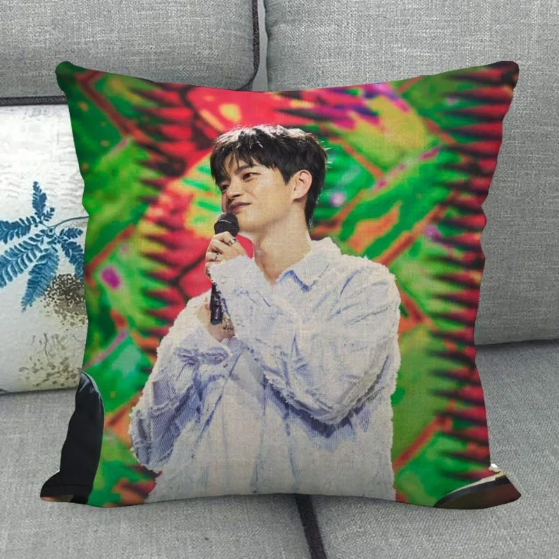 Custom Seo In Guk Pillowcase Wedding Decorative Cotton Linen Pillow Case For Home Pillow Cover 45X45(One Sides)