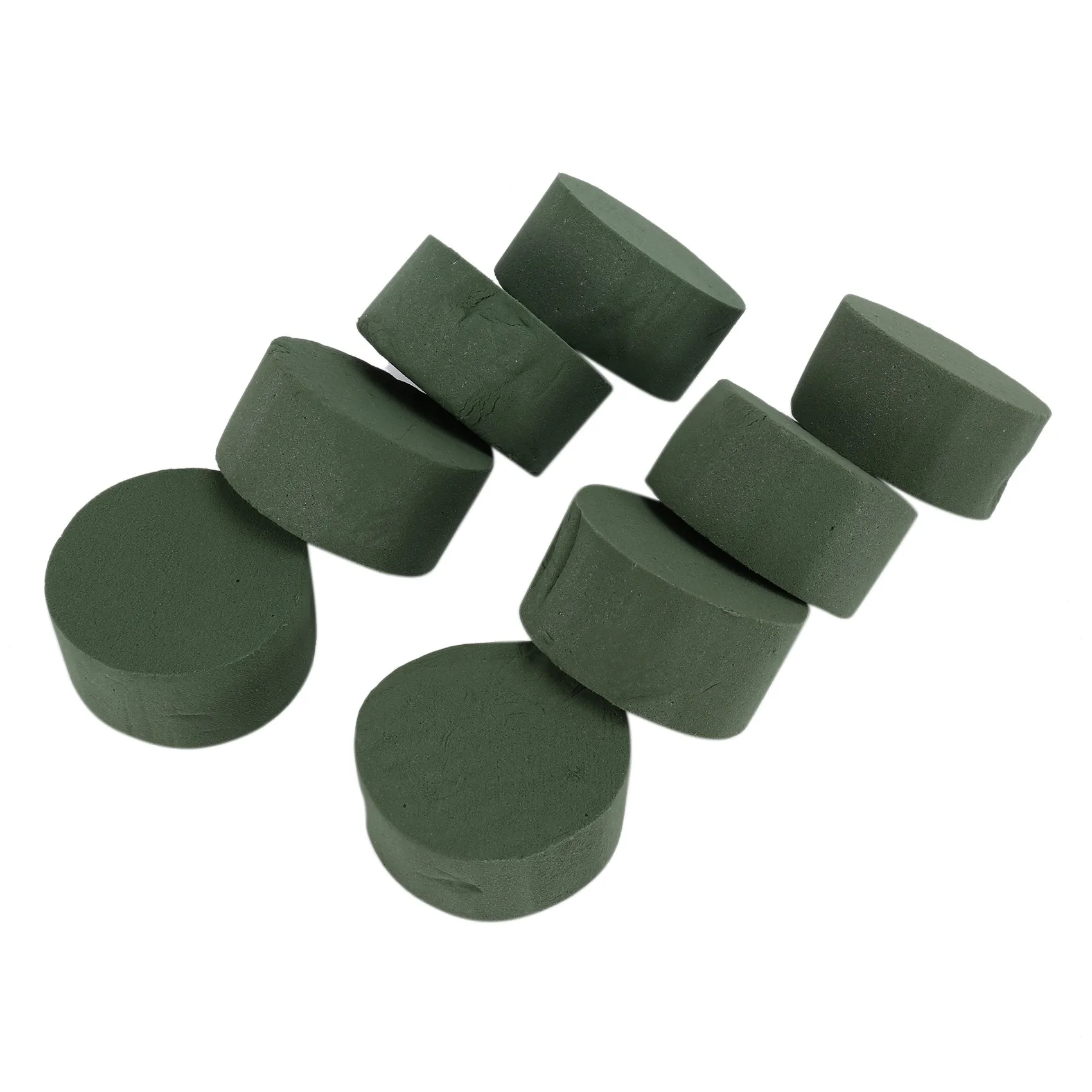 A56K 8 Pack DIY Flower Arrangement Kit Green Round Wet Floral Foam, Wedding Aisle Flowers, Party Decoration