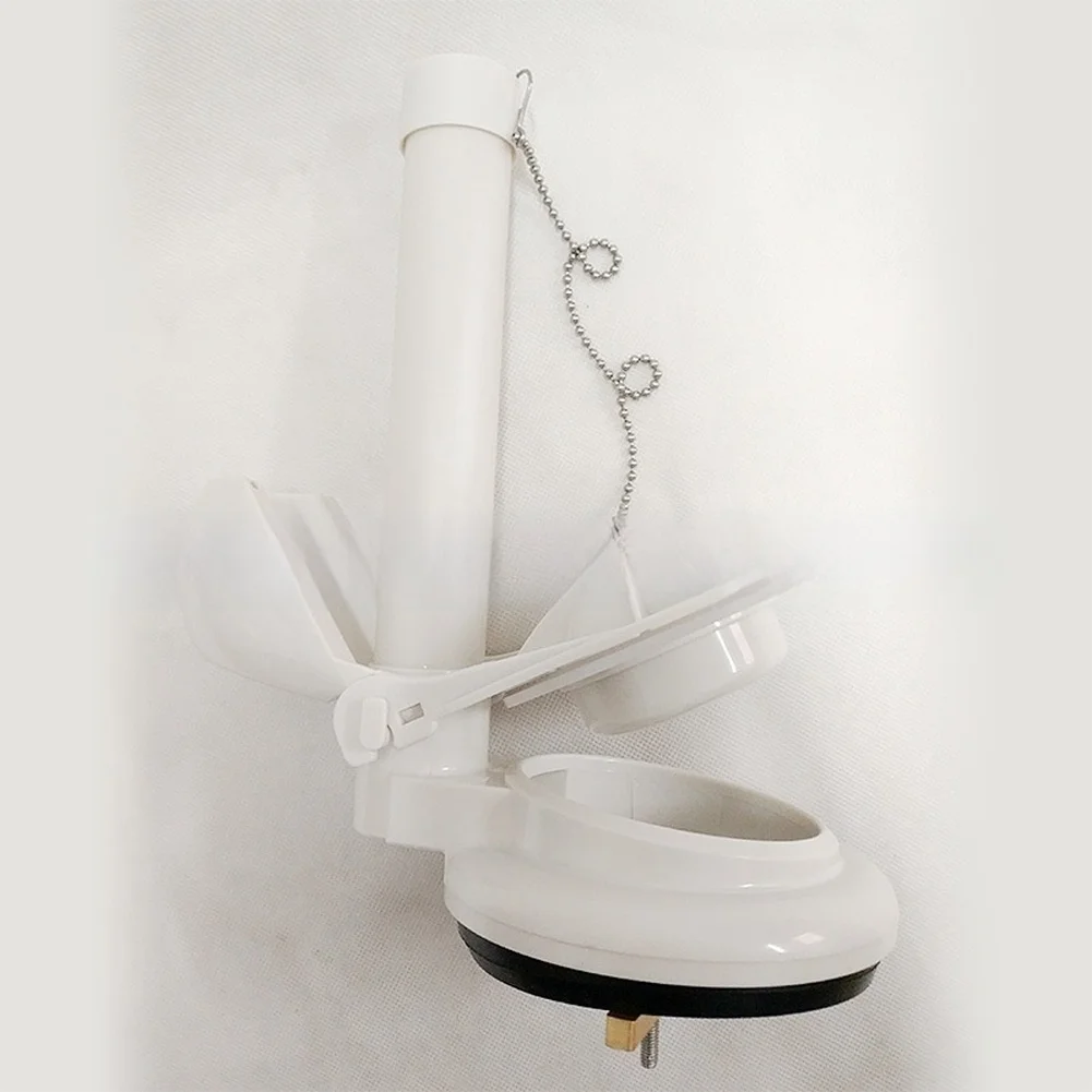 ABS 3 Inch Toilet Flapper Valve with Sealed Gasket for Standard 3 Inch Drain Outlets Push Button Flush Mechanism White