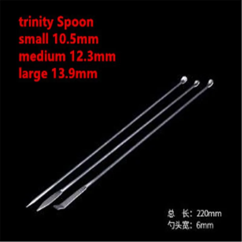 Micro stainless steel medicine spoon trinity  U-shaped stainless steel scraper spatula sampling spoon  laboratory