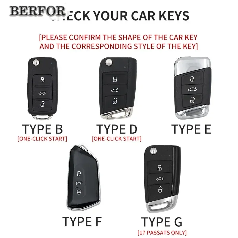 Suede Car Flip Key Case Cover for VW Volkswagen key sleeves Langyi Sagitar Jetta Weiling Bora Tiguan Protector Key Fob Keychain