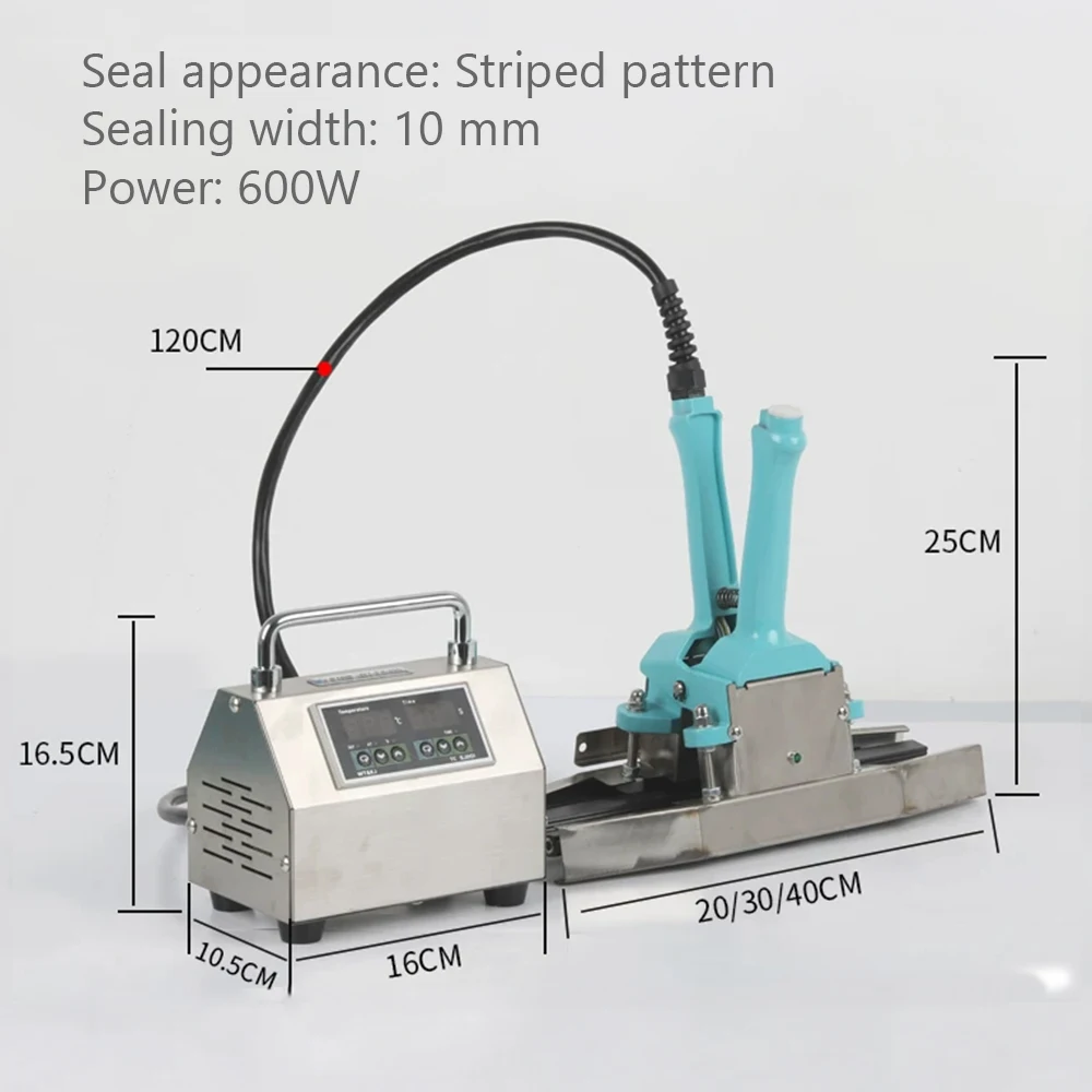 Handheld Multifunctional Sealing Machine for Plastic/Aluminum Foil/Kraft Paper Bags Portable Hand Clamp Heat Press Sealer 600W