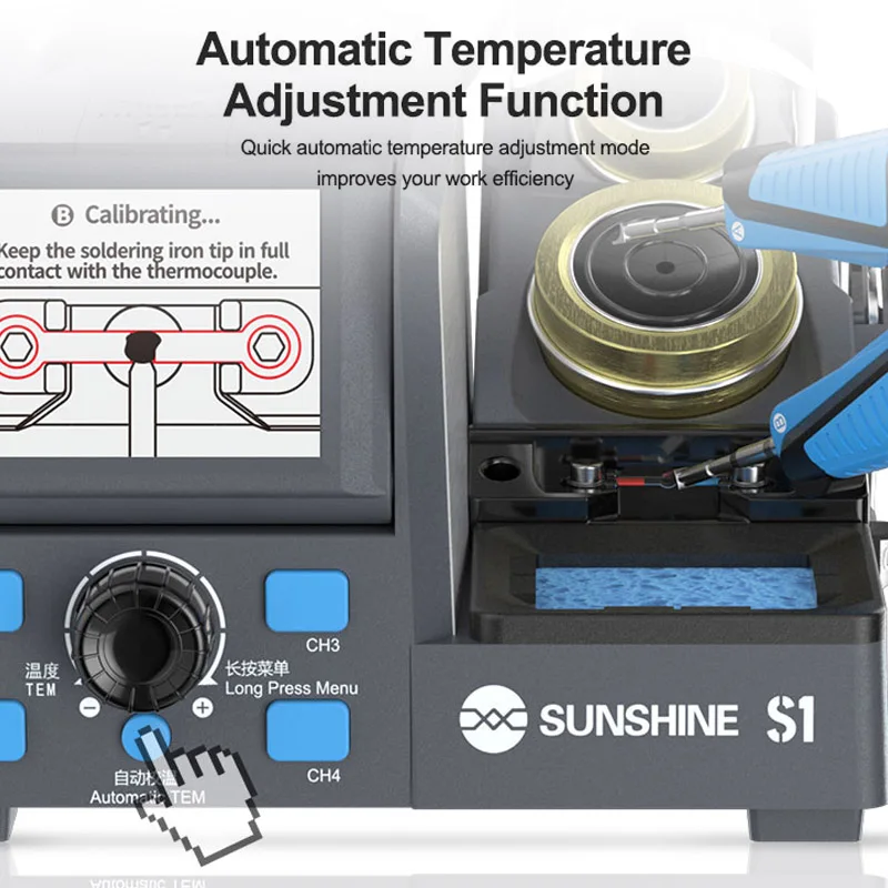 SUNSHINE S1 Multi-purpose Precision Tweezers Soldering Station for Mobile Phone Maintenance High Precision Desoldering Machine