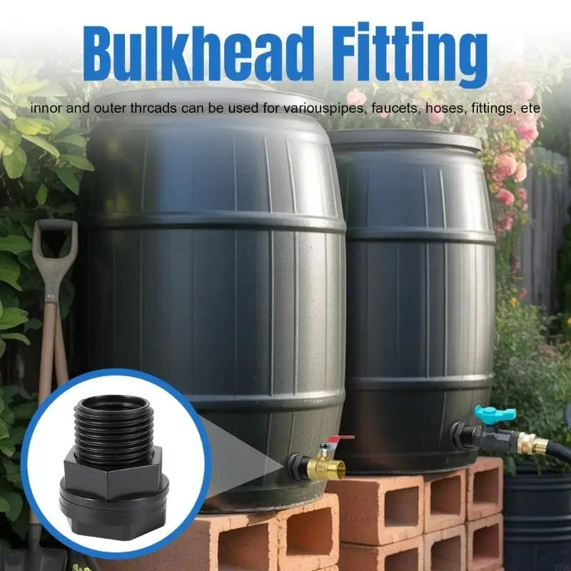 37ME Bulkhead Fitting,Garden Hose Threaded 3/4
