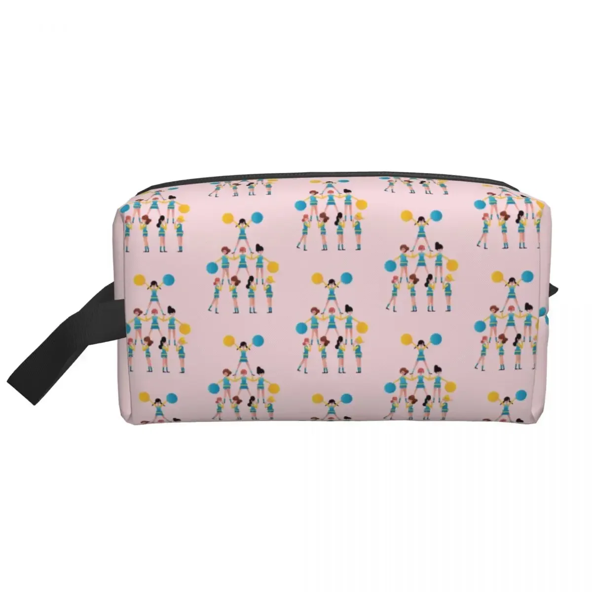 Cheerleading Girl Cosmetic Bag Women Cute Large Capacity Makeup Case Beauty Storage Toiletry Bags