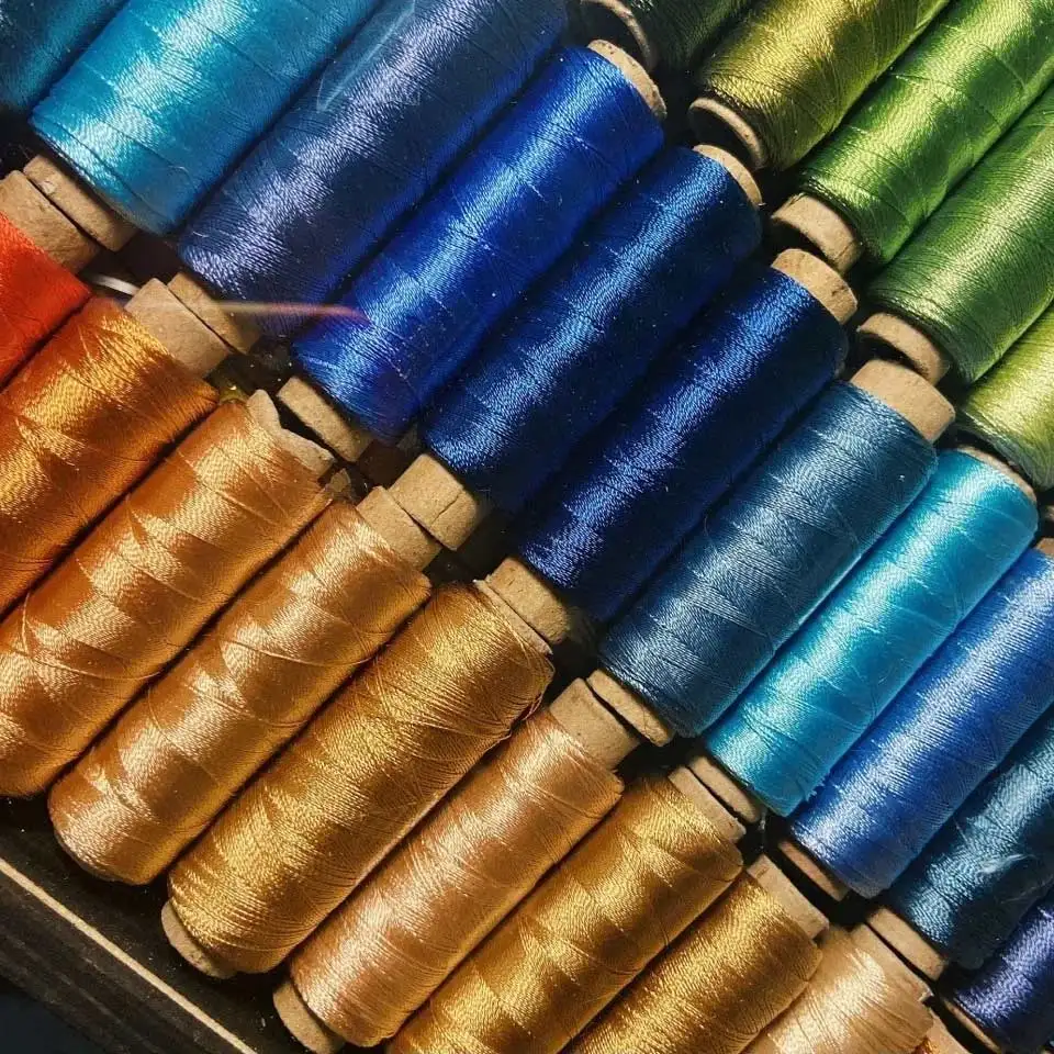 Batch-free Silk Thread for Hand Embroidery, Single Strand, Embroidery, Suzhou Embroidery, Twisted Flower