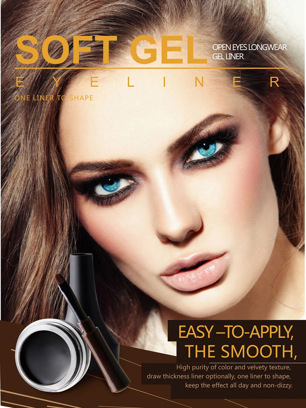 Halo mágico preto marrom à prova dwaterproof água sobrancelha creme delineador gel olhos comestic maquiagem caneta matiz natural creme de sobrancelha com escova