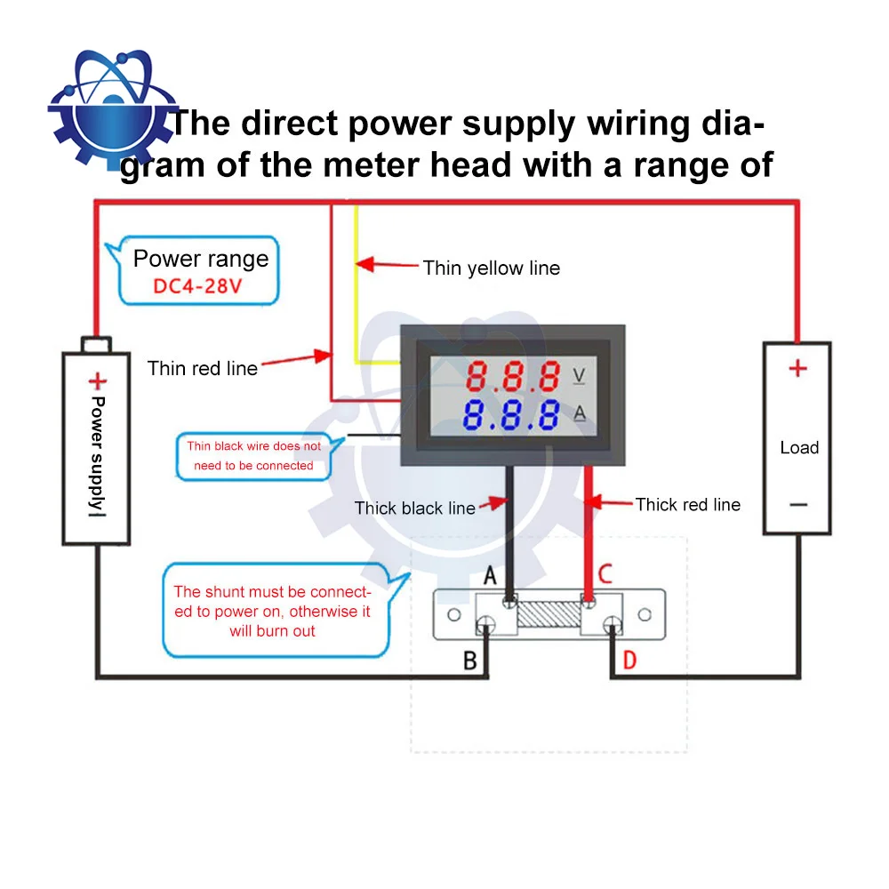 DC 4-30V 10A 50A 100A M430 Electronic Digital Voltmeter Ammeter LED Display Voltage Regulator Current Power Meter Tester 0-100V