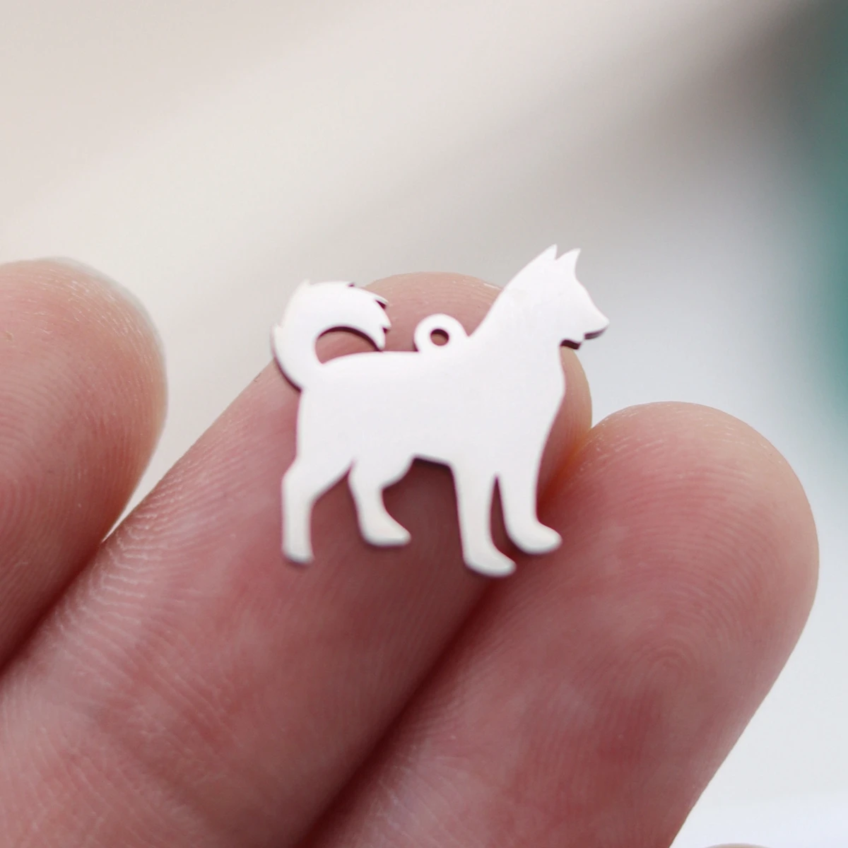 3pcs Cute Stainless Steel Dog Charms Lovely Animal Charms For Earrings Bracelet Necklace Pendant Handmade Jewelry Making DIY