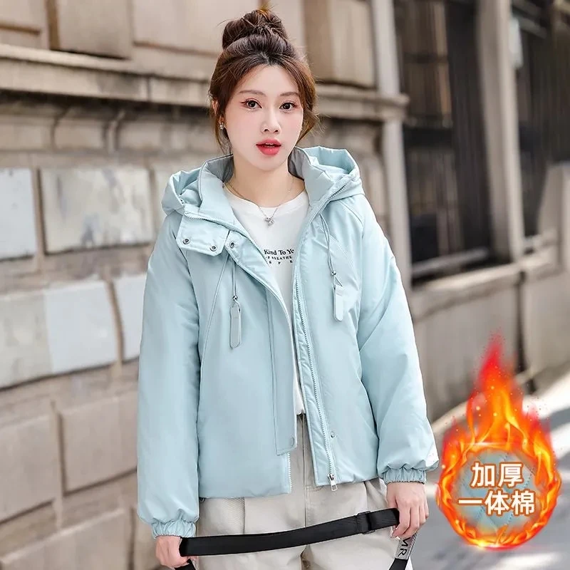 Cotton-padded Jacket Female Korean Students In Autumn And Winter 2026 Short Loose Casual Big Pocket Coat