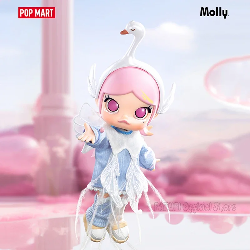 POP MART MOLLY Metamorphose into Swan Action Figure BJD Toy Cute Doll Birthday Gift