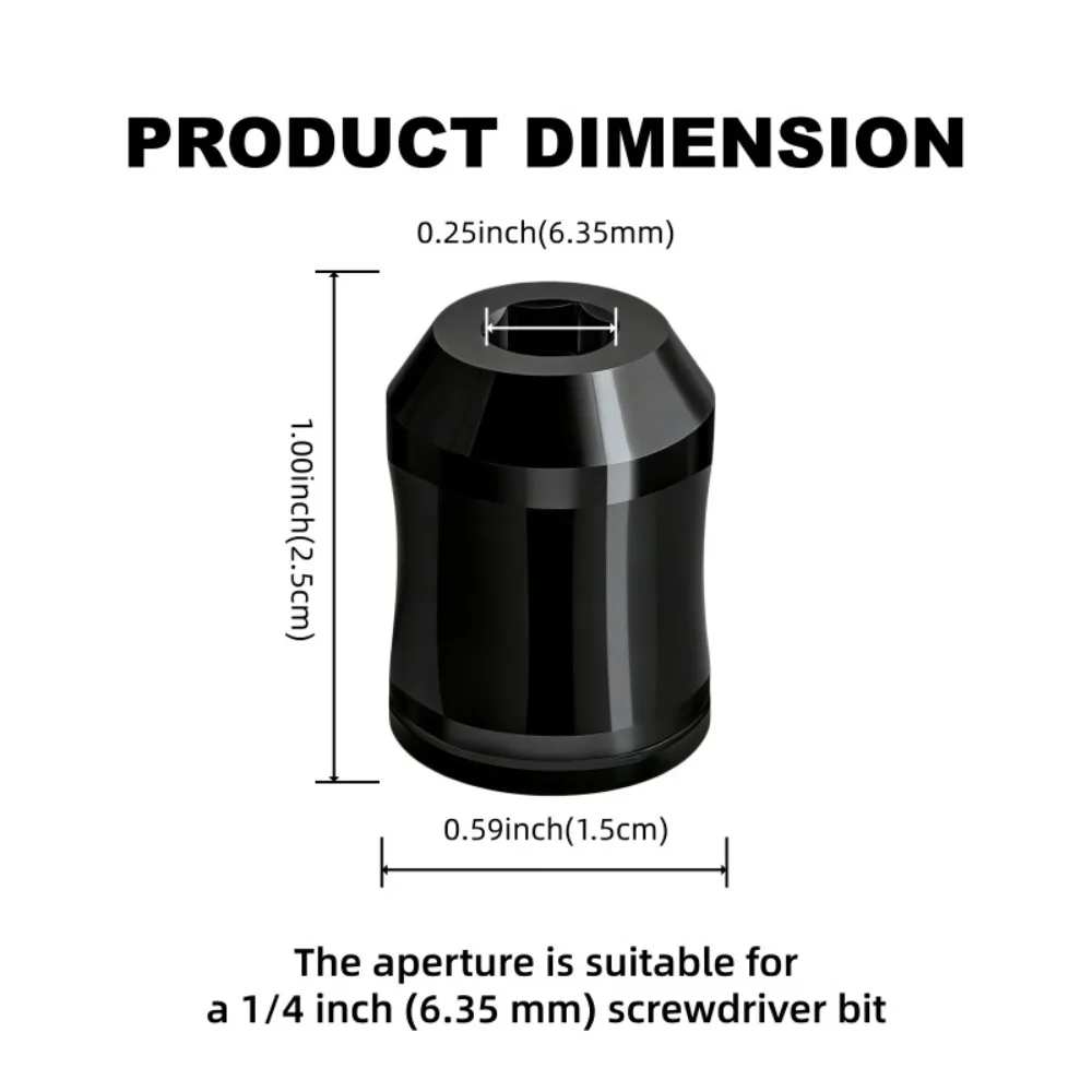 1/4 Zoll/6,35 mm magnetischer Schraubenhalterring, abnehmbare Magnetisierungshülse, starke Adsorption für elektrische Bohrer, Holzbearbeitungsbits – Detail 1