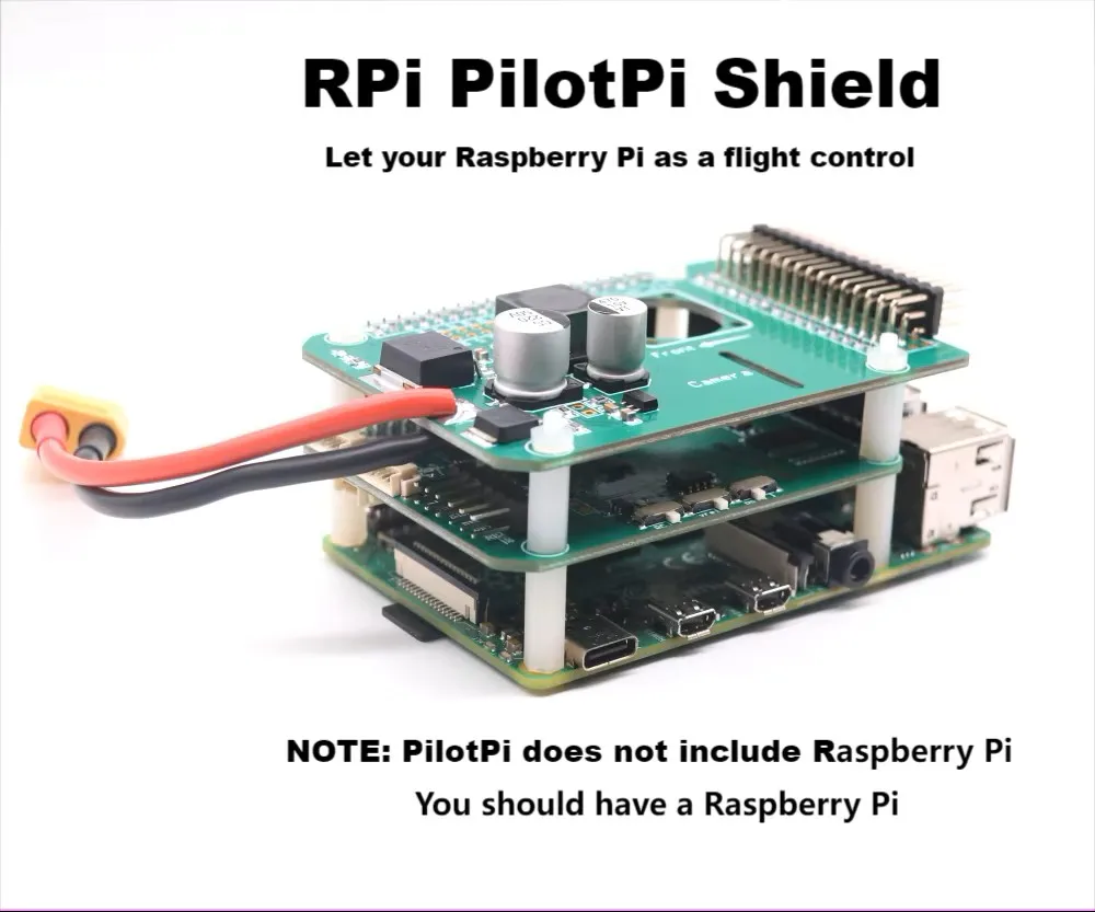 RPi PilotPi Shield Pixhawk Flight Control PX4 Firmware Sensor And Power With Raspberry Pi OS PIX 32 Bit Autopilot Copter Plane