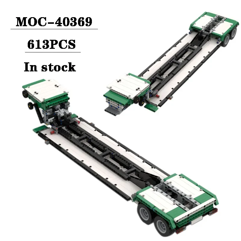 

MOC-40369 Low Board Semi trailer Transport Truck Loader Flat Trailer 613PCS Children's Puzzle Education Birthday Christmas Gift