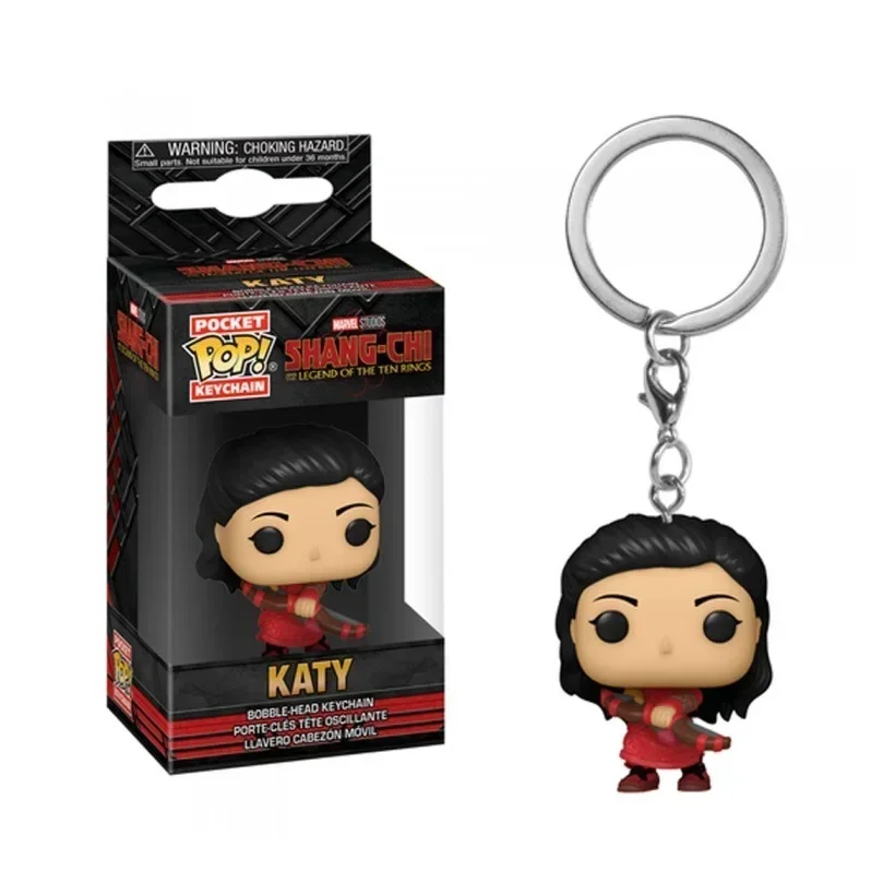 Funko Pop Marvel Shang-Chi the Legend of the Ten Rings KATY Keychains Toy Vinyl Figures Bobble Head Keychain Collection Toys