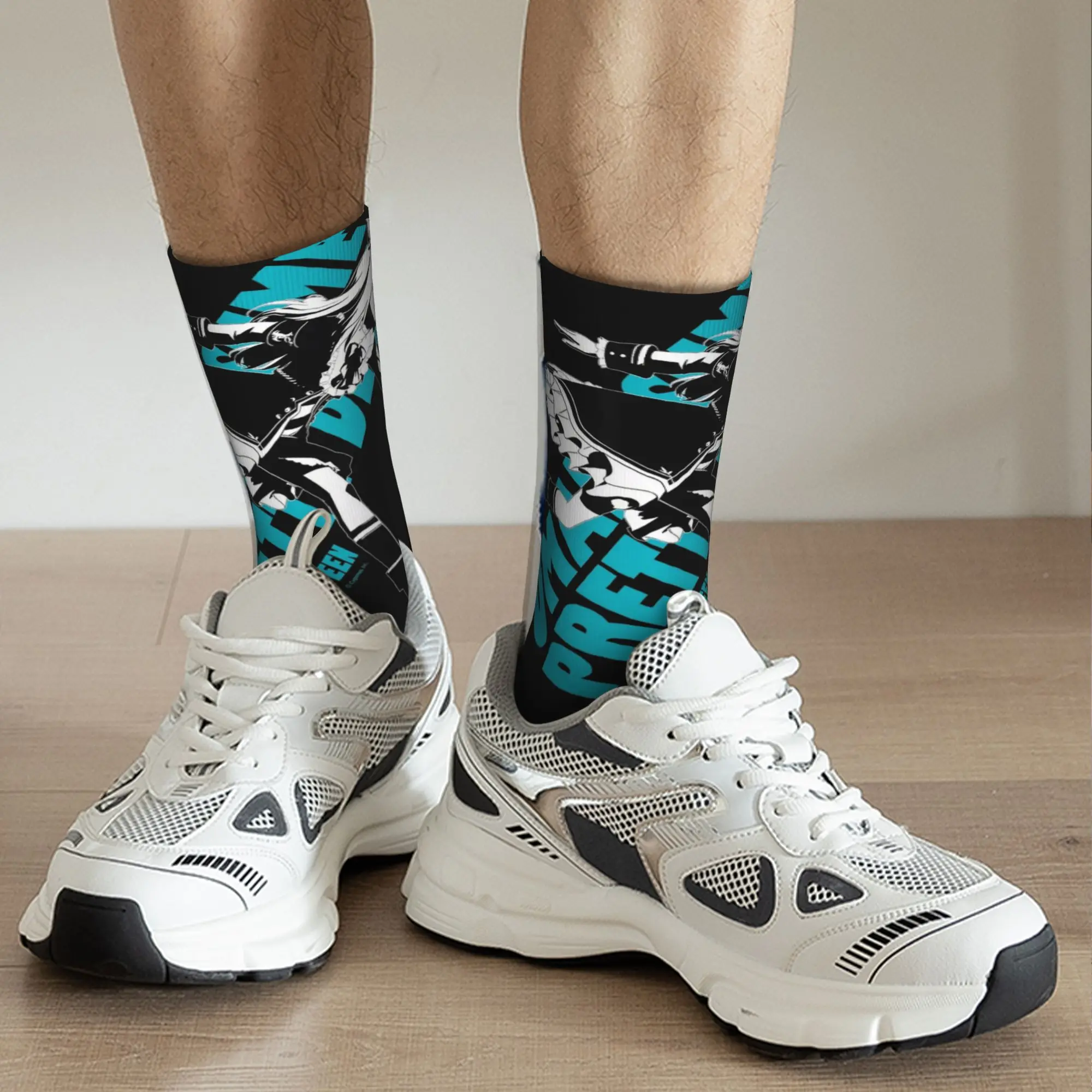 جوارب هيب هوب Umamusume Pretty Derby Anime لكرة السلة من البوليستر لامتصاص العرق للجنسين