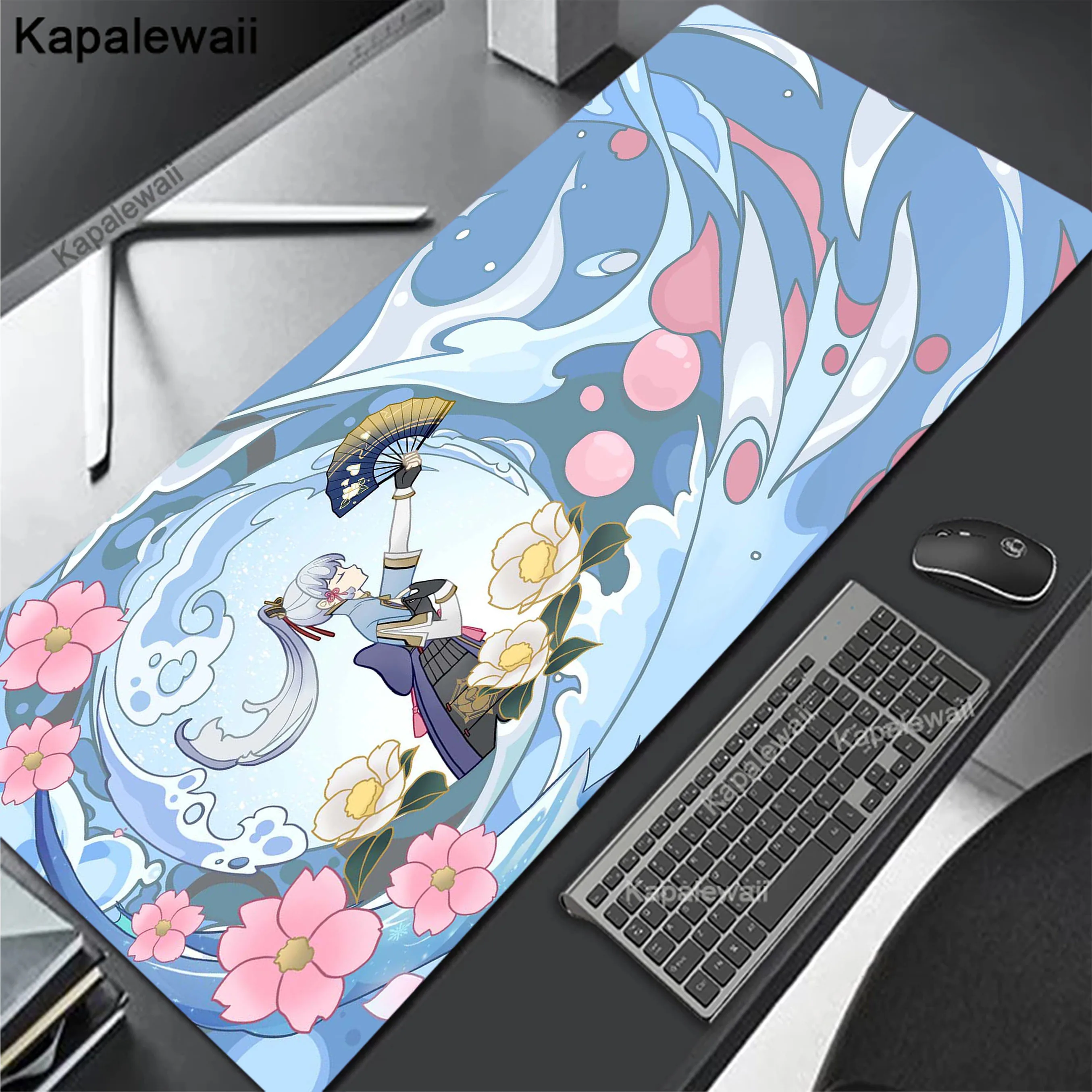 

Genshin Impact Anime girl Gamer Mouse Pad Mousepads Locking Edge Mouse Mat Gaming Mousepad Keyboard Pads Tapis De Souris