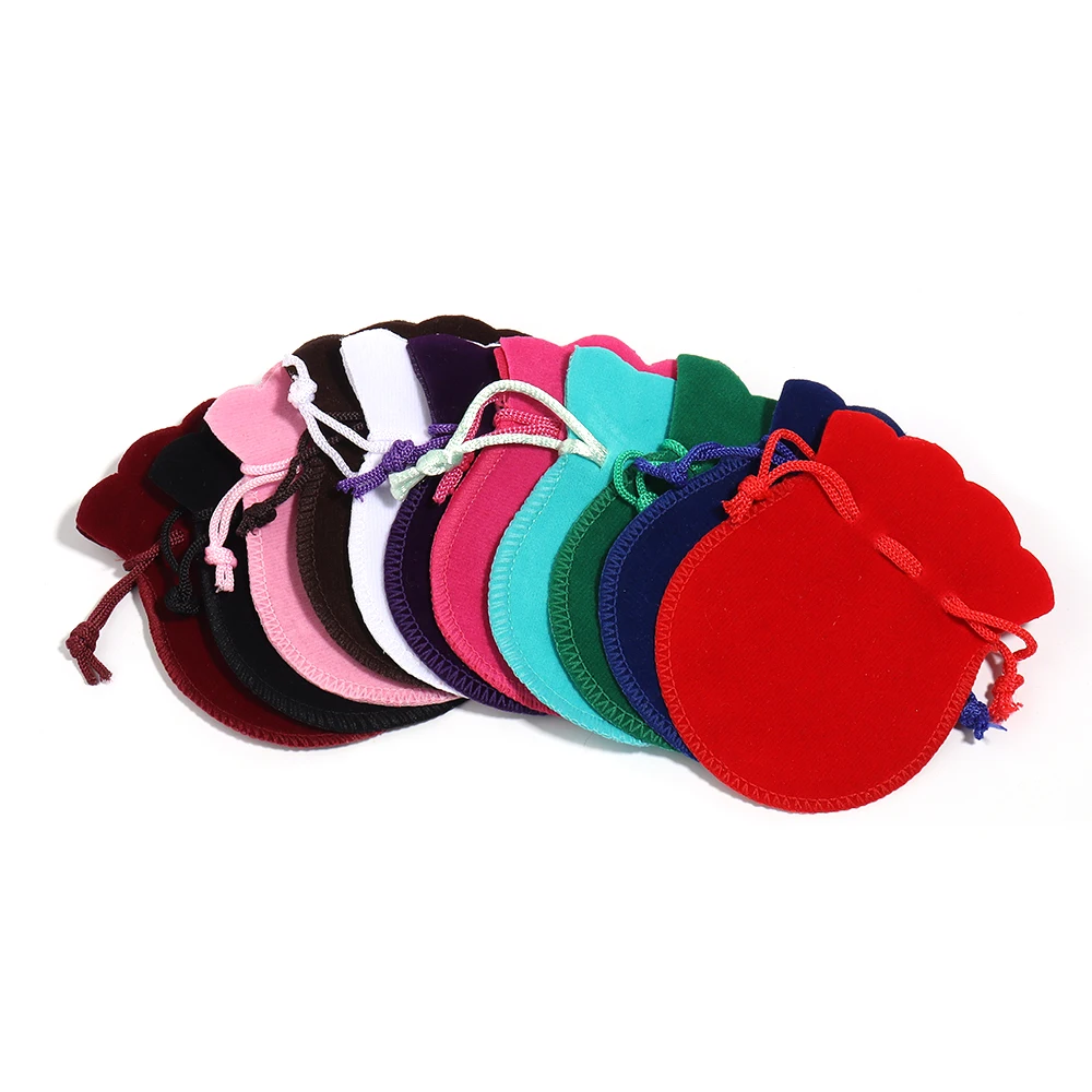 10 pçs/lote veludo cordão presentes sacos multicolorido em forma de cabaça bolsas de armazenamento de jóias para festa de casamento presente embalagem de jóias
