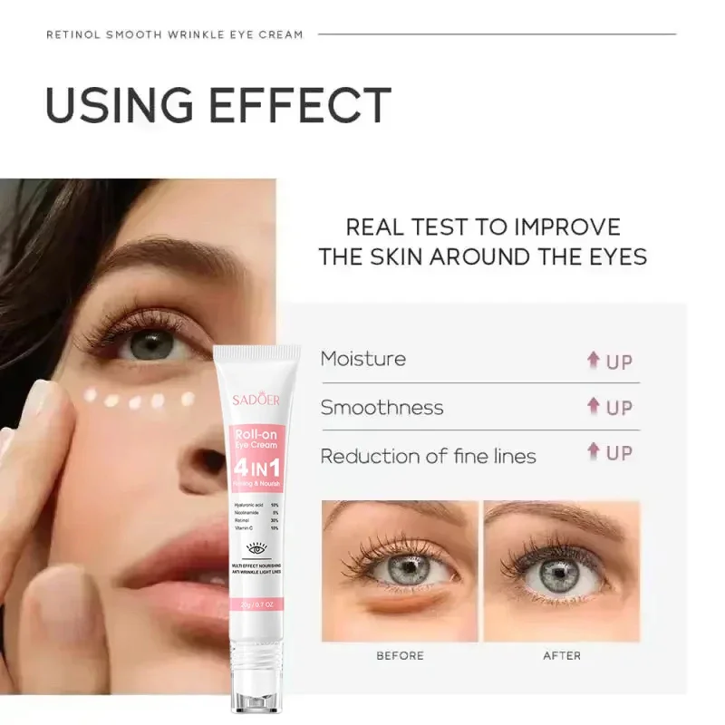 Instant Eye Bag Removal Cream Collagen Anti-Wrinkle Fade Fine Lines Firming Skin Anti Dark Circle Puffiness Brighten Eye Care