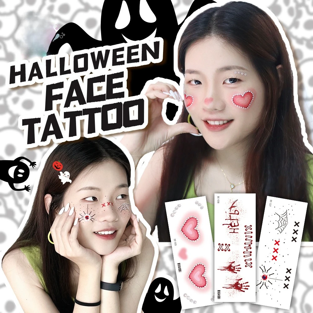 5Pcs Halloween Beauty Stickers - Beauty Halloween Makeup 评论和价格
