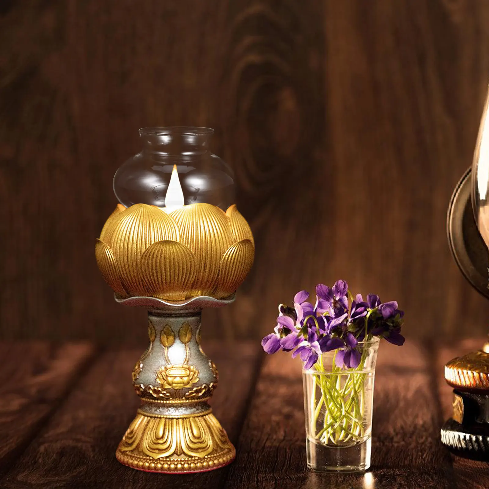 Windproof Glass Oil Lamp Shade Lamp Chimney Clear Cover Small Portable Design Lampshade