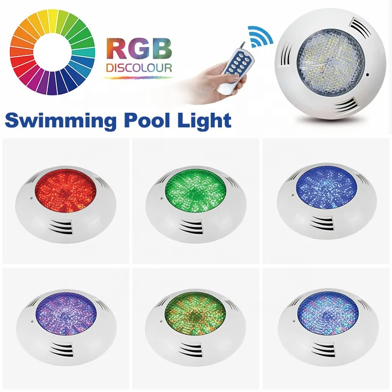 Imagem -03 - Rgb Levou Luz Subaquática para Piscina Lâmpada Impermeável com Controle Remoto Ip68 18 24 36 45 45w 12v Novo