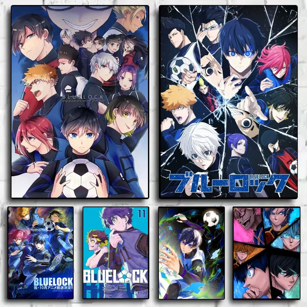 شعبية اليابانية أنيمي الأزرق قفل المشارك HD الفن لزجة الجدار مقاوم للماء غرفة المعيشة المنزلي غرفة نوم بار الديكور الجمالي #1